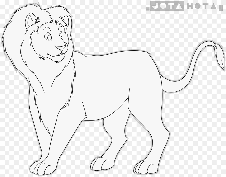 X Marks The Spot Lineart Masai Lion, Animal, Mammal, Wildlife, Baby Free Png