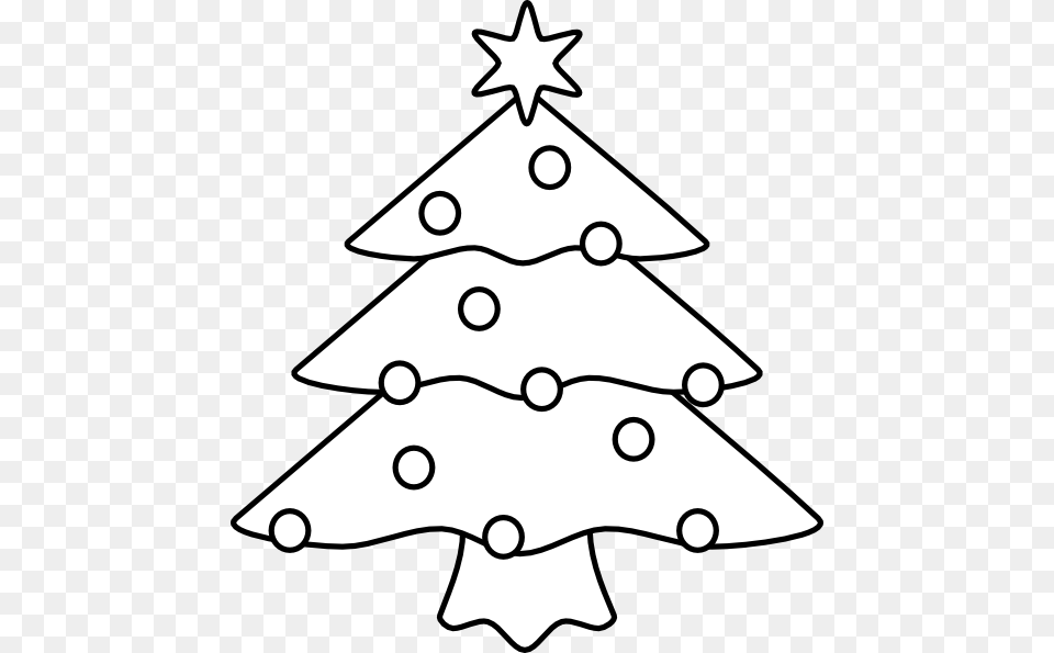 X Mas Tree Clipart Black And White, Symbol, Star Symbol, Christmas, Christmas Decorations Free Png Download