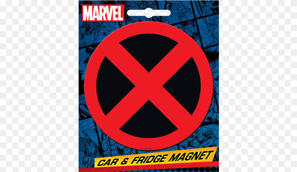 X Men Logo Magnet Ata Boy Marvel Comics Die Cut X Men Logo Giant Magnet, Sign, Symbol, Road Sign Png