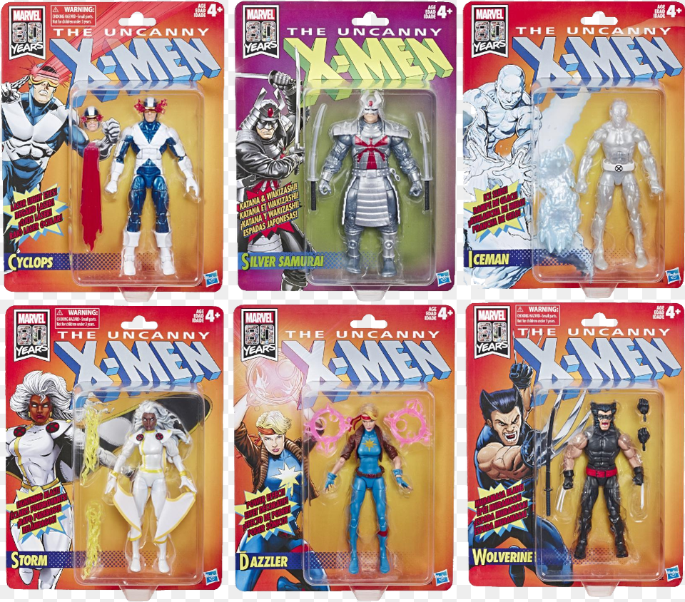 X Men Marvel Legends Retro Collection Wave 3 Set Of 6 Uncanny Men Logo, Book, Publication, Comics, Adult Free Transparent Png