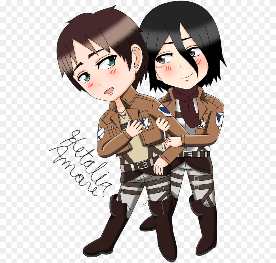 X Mikasa Chibies By Anime, Book, Comics, Publication, Baby Free Transparent Png