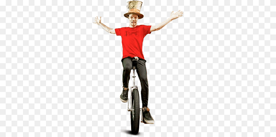 X Person Riding An Unicycle, Boy, Clothing, Hat, Male Free Transparent Png