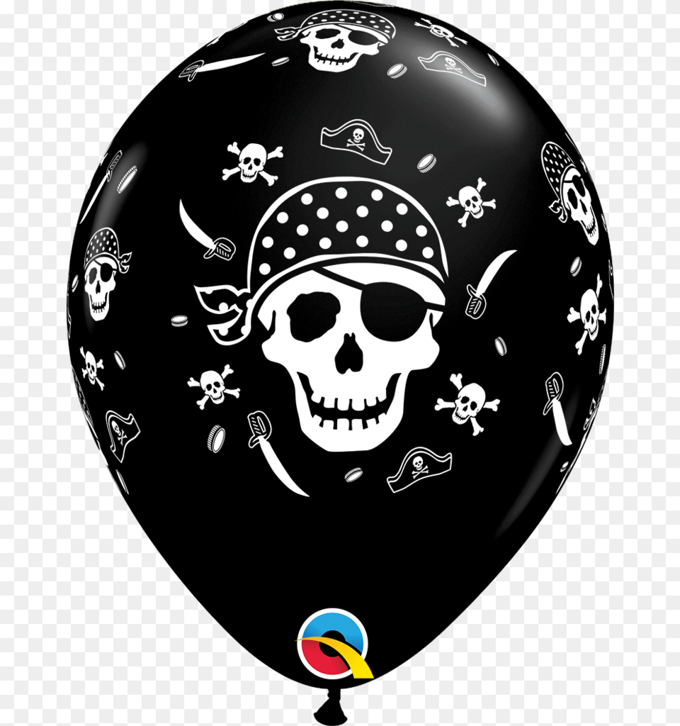 X Qualatex Heliumair Latex Balloons Skull Amp Cross Pirate Latex Balloon, Face, Head, Person, Baby Free Png Download