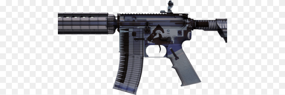 X Ray Vs Real Xray Of A Real Ar 15 Rifle M4a4 Cs Go, Weapon, Firearm, Gun, Handgun Png