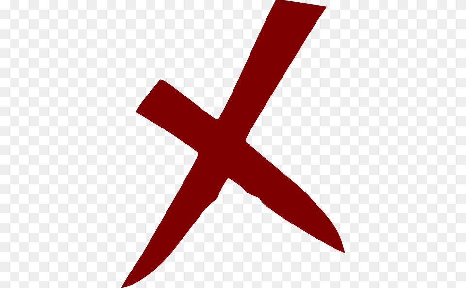 X Sign Picture Cross Mark In Powerpoint, Blade, Dagger, Knife, Weapon Png Image