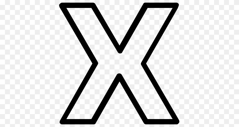 X Sign Wrong Notcorrect Icon, Gray Png