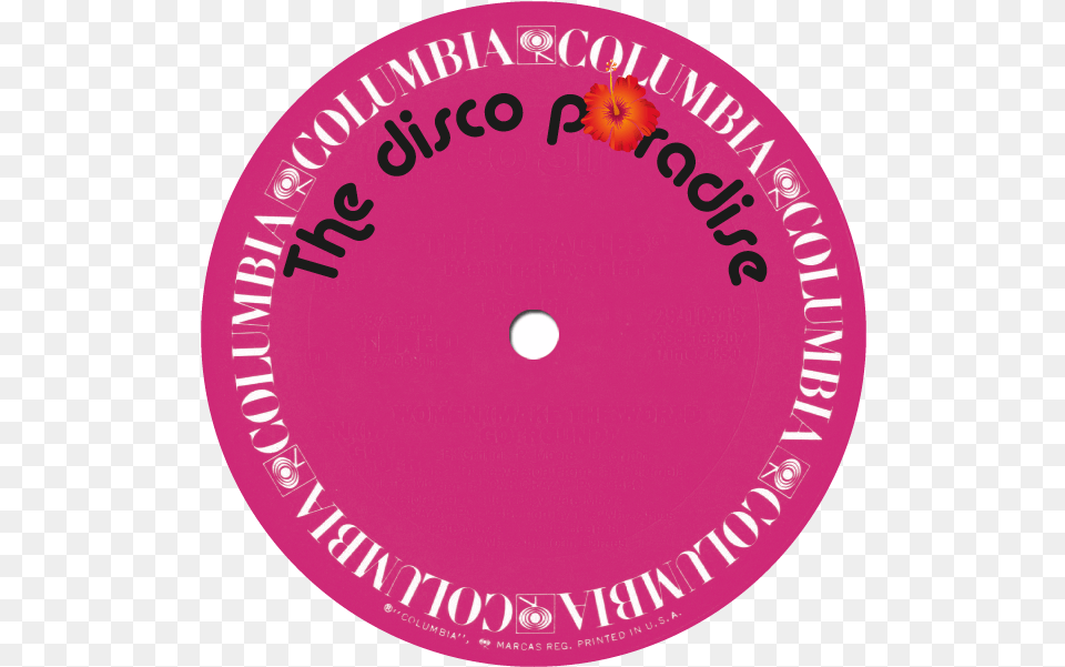 X Sony Record Label The Disco Paradise Columbia Records, Disk, Text Free Png