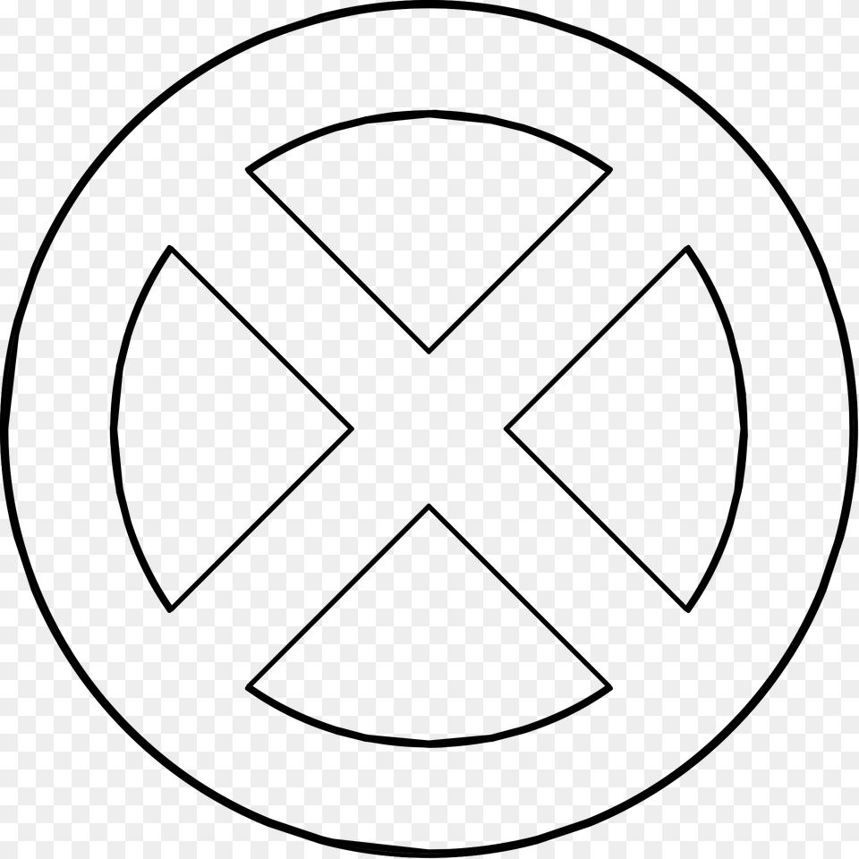 X Symbol From X Men Logo, Gray Free Png
