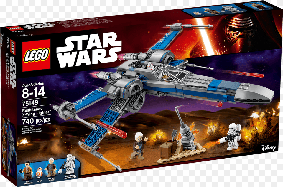 X Wing Fighter Lego Star Wars Force Awakens Resistance X Wing, Aircraft, Vehicle, Transportation, Spaceship Png Image