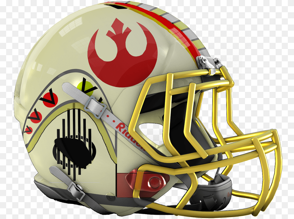 X Wing Helmet Orange And Black Football Helmet, American Football, Football Helmet, Sport, Person Free Transparent Png