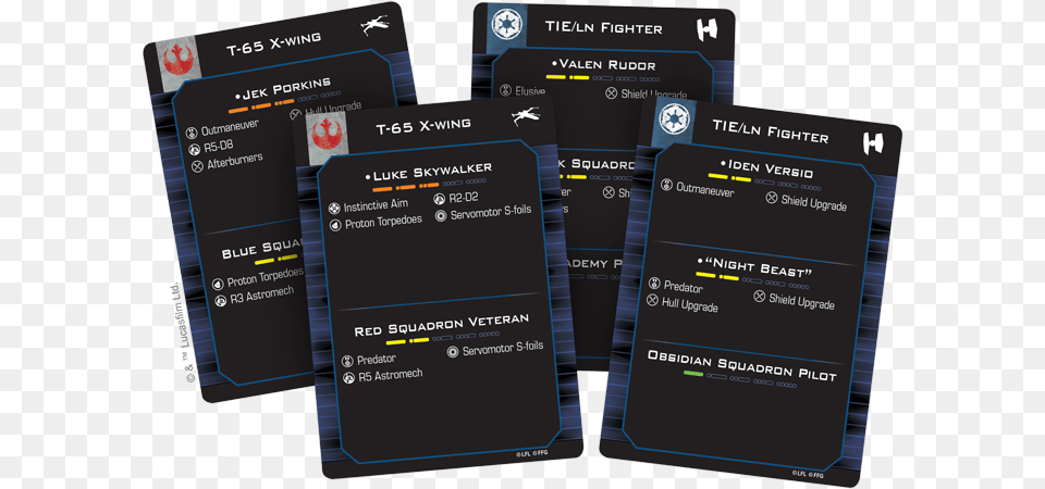 X Wing Quick Build Cards, Text, Electronics, Phone, Business Card Png Image