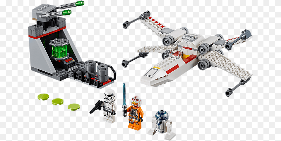 X Wing Starfighter Trench Run Lego Star Wars, Toy, Aircraft, Spaceship, Transportation Free Png Download