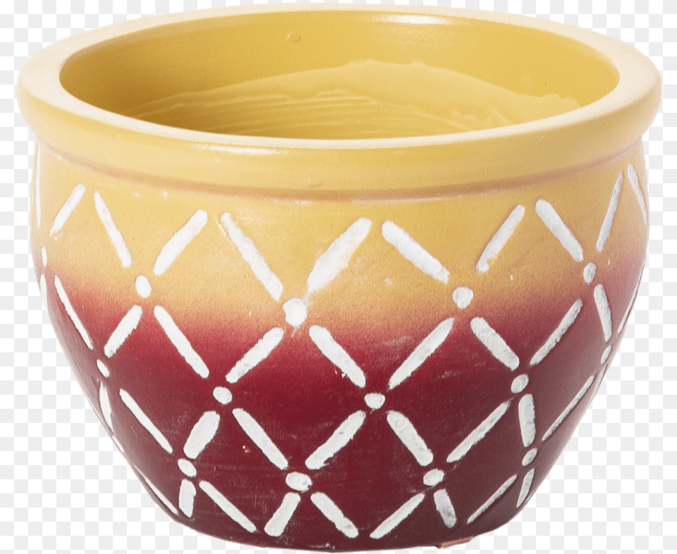 X6 H Round Ombre Planter Wcriss Cross Pattern Ceramic, Pottery, Bowl, Art, Porcelain Png