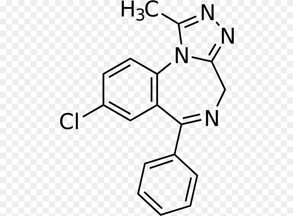 Xanax Molecule, Gray Free Png