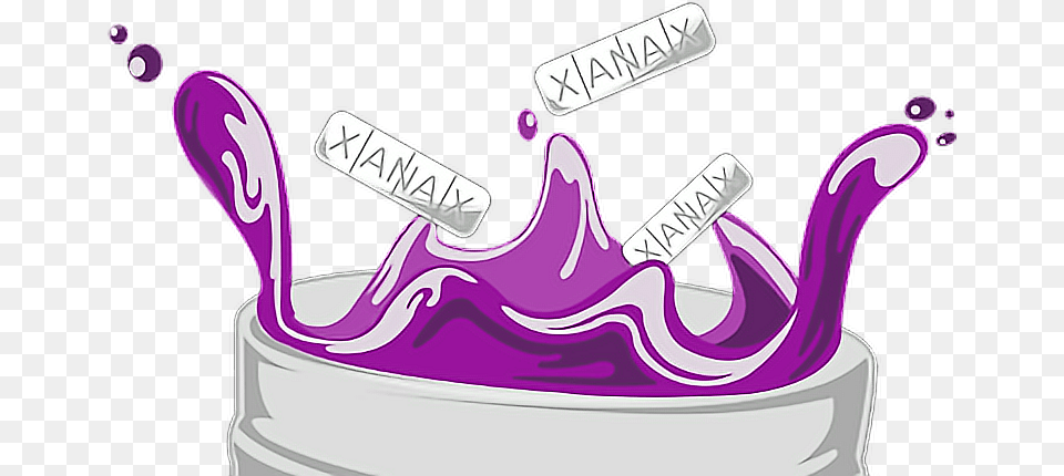 Xanax Transparent Lean And Xanax Shirt, Purple, Smoke Pipe, Cream, Dessert Free Png