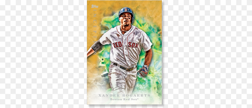 Xander Bogaerts 2017 Topps Inception Baseball Poster Car, Team Sport, Person, Glove, Clothing Png