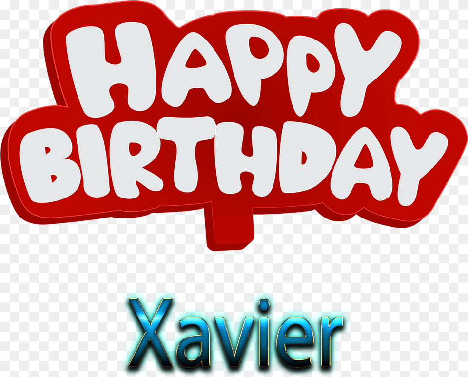 Xavier Happy Birthday Name Logo Happy Birthday Arnold Cake, Text, Dynamite, Light, Weapon Free Png Download