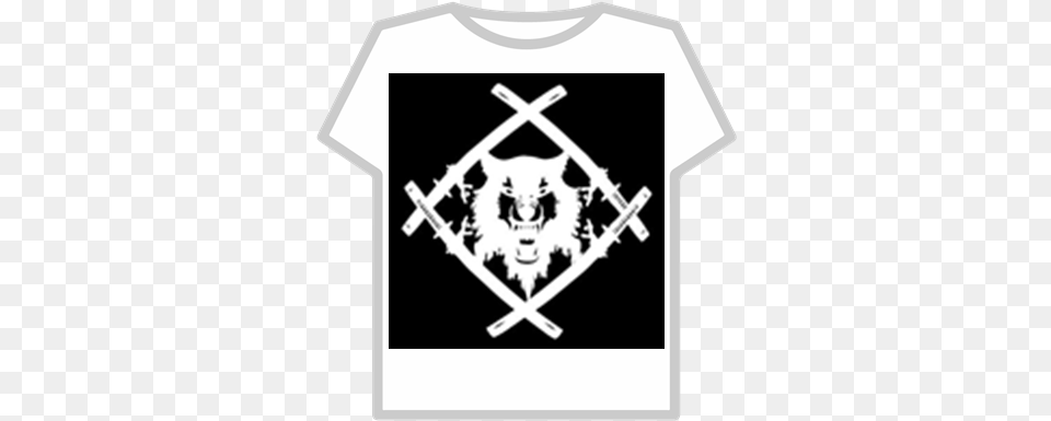 Xavier Wulf Logo White Roblox Xavier Wulf, Clothing, T-shirt, Stencil, Emblem Png Image