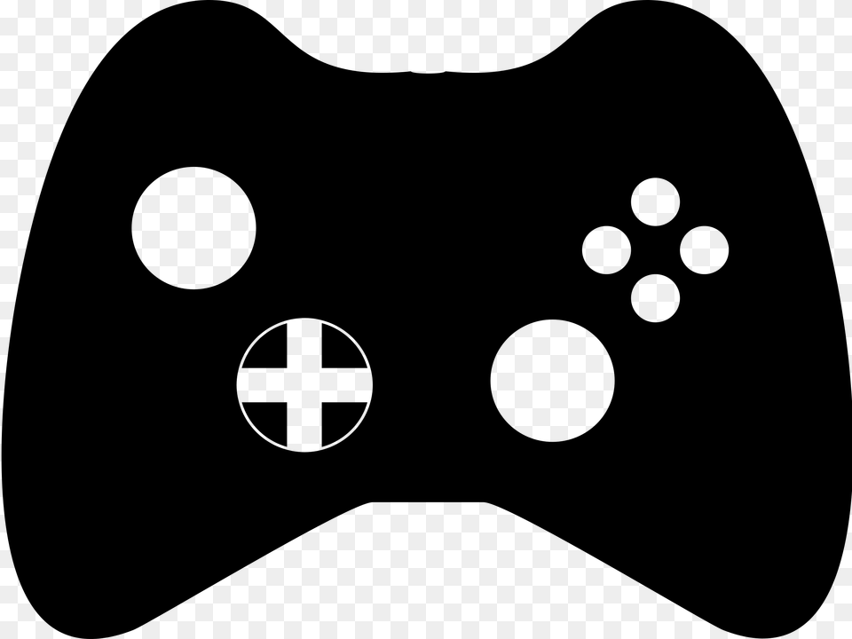 Xbox 360 Controller Xbox One Controller Wii Clip Art Black And White Controller, Gray Free Png Download