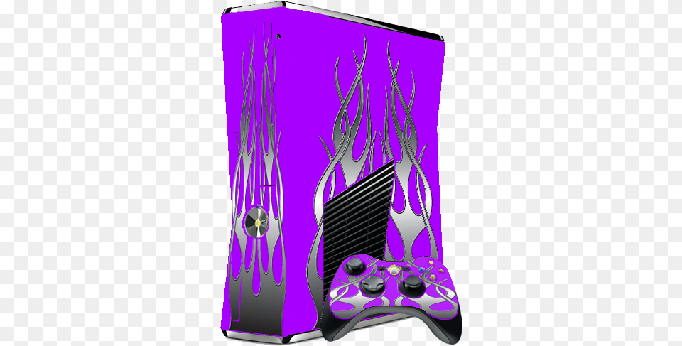 Xbox 360 S One Video Game Consoles Purple Fire Xbox 360 Slim, Electronics, Computer Hardware, Hardware, Computer Free Png