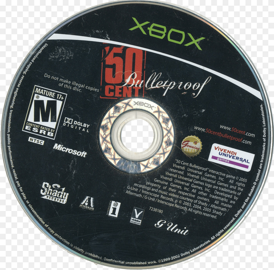 Xbox Download 50 Cent Bulletproof Xbox, Disk, Dvd Free Png