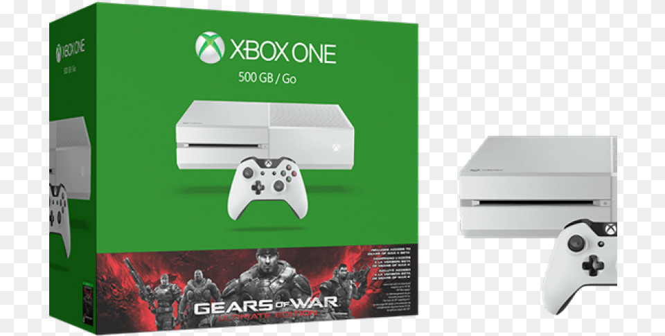 Xbox One 39gears Of War39 White Console Bundle From Microsoft Limited Edition White Xbox, Person, Adult, Male, Man Free Png Download
