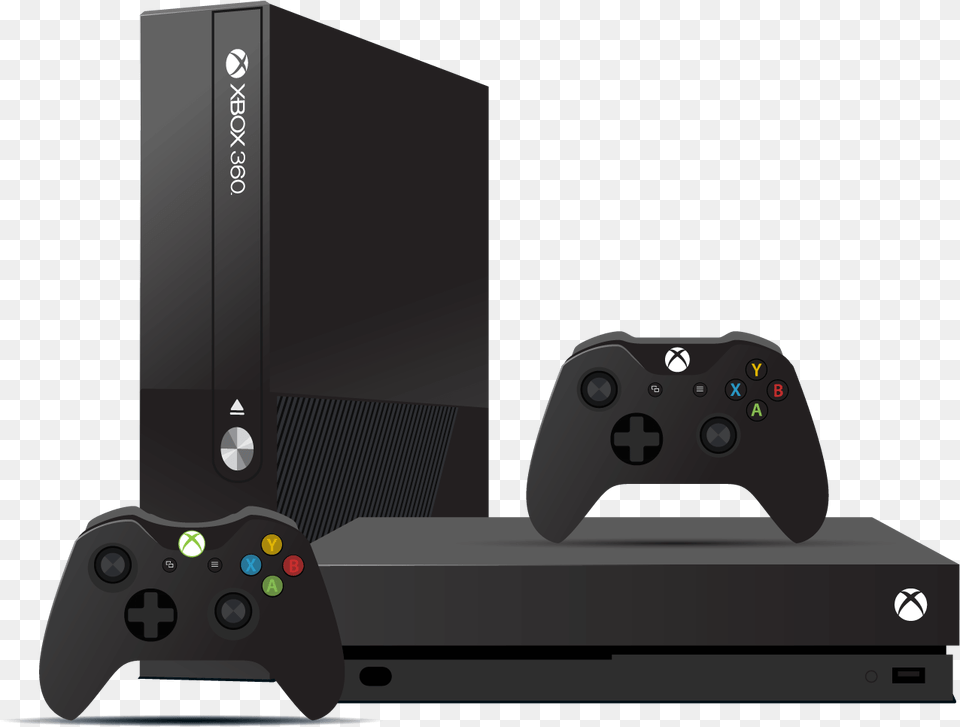 Xbox One And Xbox 360 Consoles And Controllers Game Controller, Electronics, Remote Control Png Image