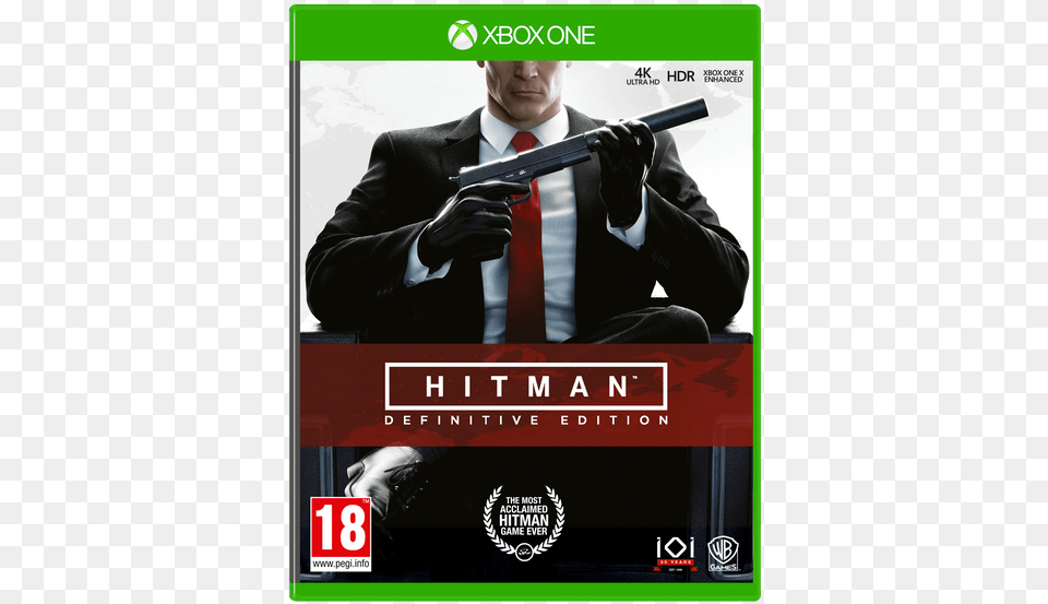Xbox One Game Hitman Definitive Edition, Weapon, Advertisement, Firearm, Poster Png