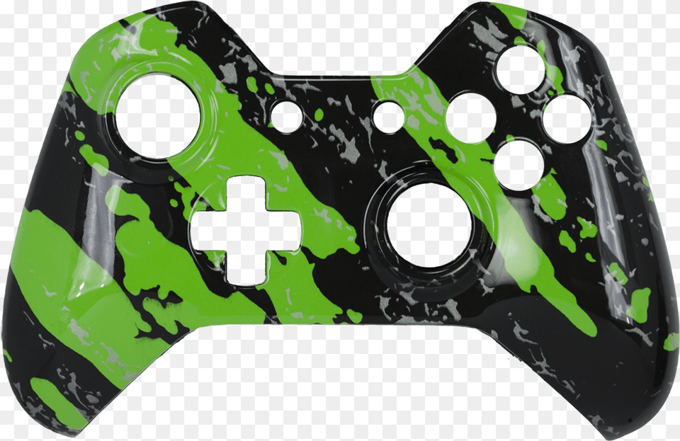 Xbox One Hydrodip Faceplates Black And Green Hydro Dip, Electronics, Joystick Png Image