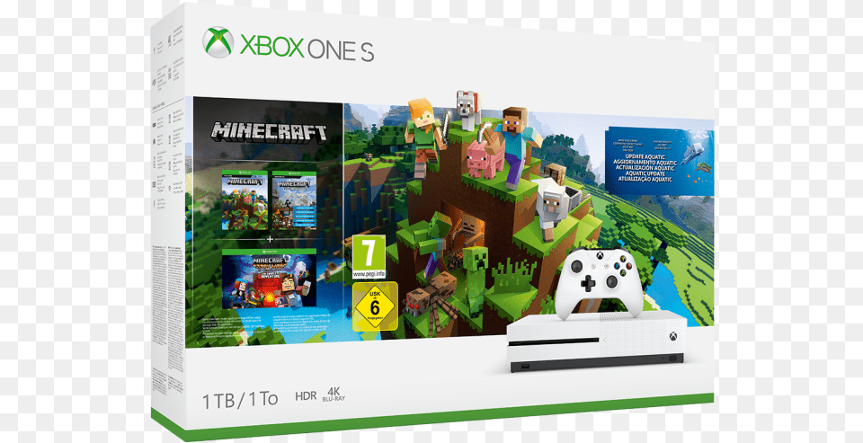 Xbox One S Minecraft Aquatics Bundle, Advertisement Free Png