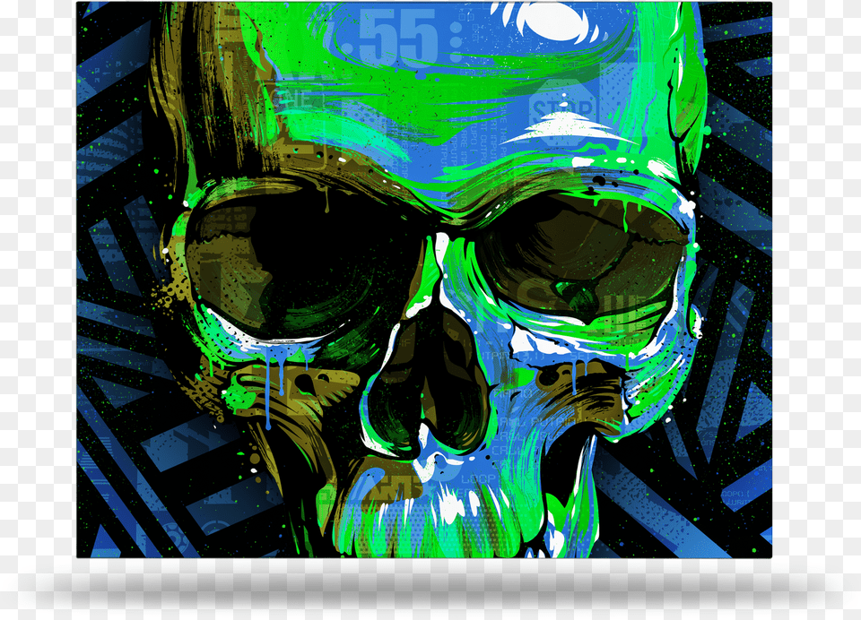 Xbox One X Blue Cyber Skull Skinclass Lazyload Lazyload Skull, Accessories, Goggles, Person, Female Png Image