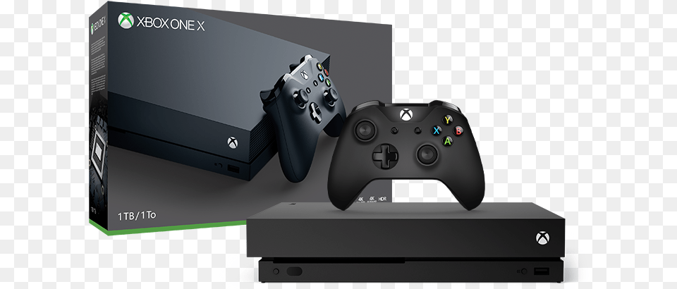 Xbox One X With 2 Controllers, Electronics, Joystick Free Transparent Png