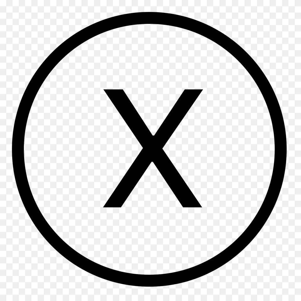 Xbox X Icon, Gray Png