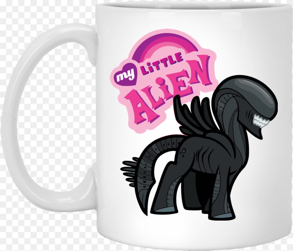 Xenomorph My Little Alien Mug Mug, Cup, Beverage, Coffee, Coffee Cup Png Image