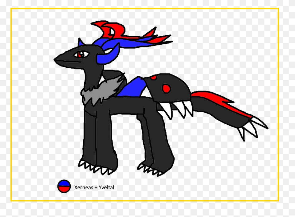 Xerneas Yveltal Fusion Weasyl, Electronics, Hardware, Dragon, Animal Free Transparent Png