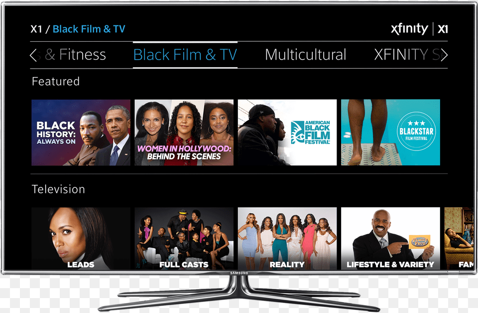 Xfinity Black Film And Tv, Adult, Screen, Person, Monitor Png