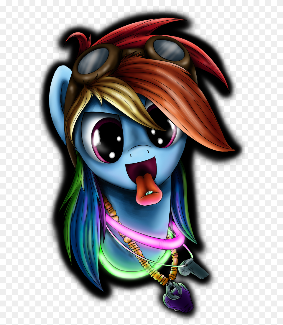 Xioade Drugs Drug Use Ecstasy Glowstick Mdma Rainbow Dash Pony Inspired Rave Culture Eat Sleep Repeat, Book, Comics, Publication, Art Free Transparent Png