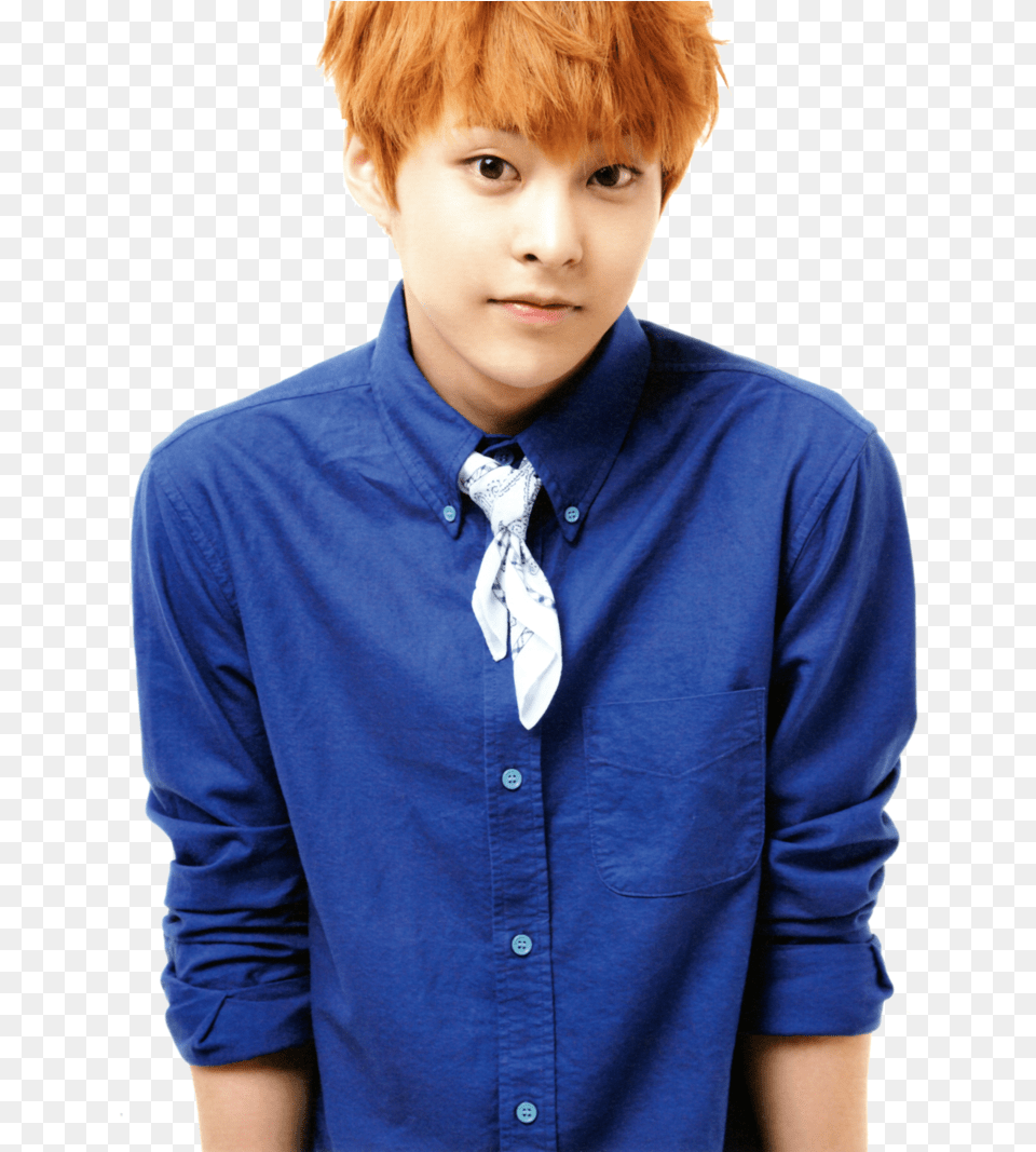 Xiumin Transparent Photo Exo Xiumin Orange Hair, Accessories, Shirt, Tie, Formal Wear Png Image