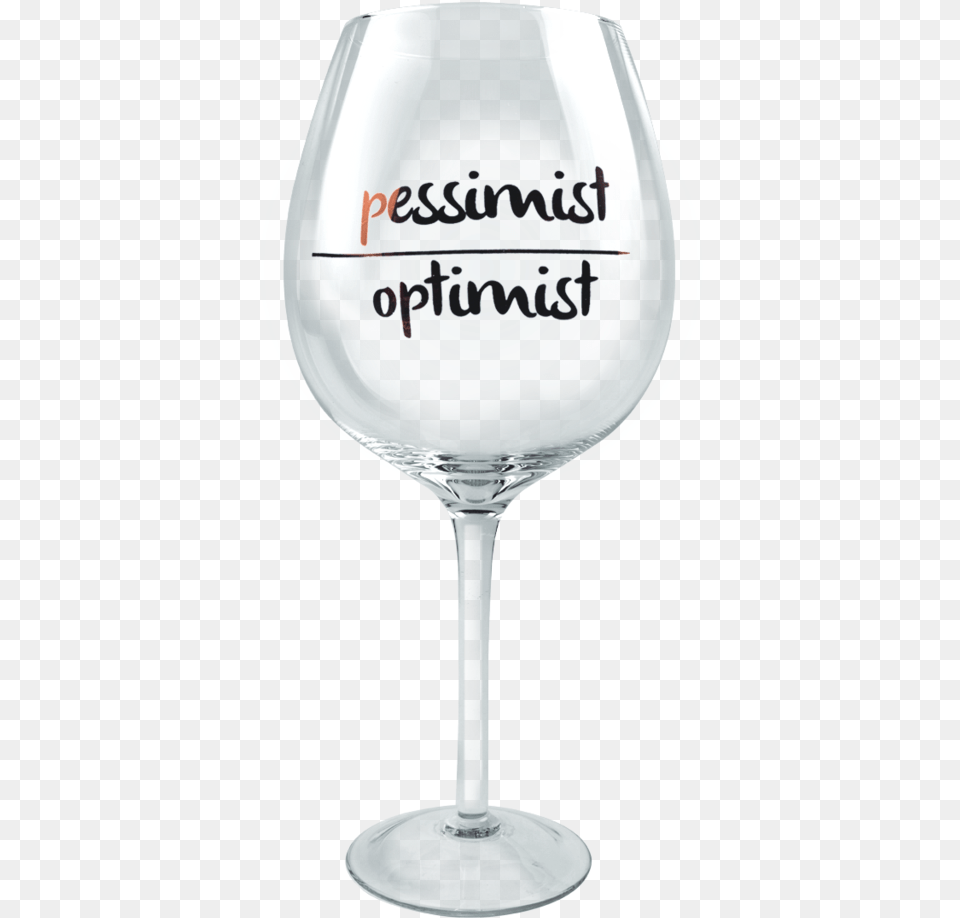 Xl Wine Ism Wine Glass With Printed Text Pessimist Wine Glass, Alcohol, Beverage, Liquor, Wine Glass Png