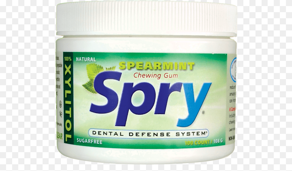Xlear Spry Spearmint Chewing Gum Sugar 100 Ct Fruit, Can, Tin, Herbal, Herbs Free Png Download