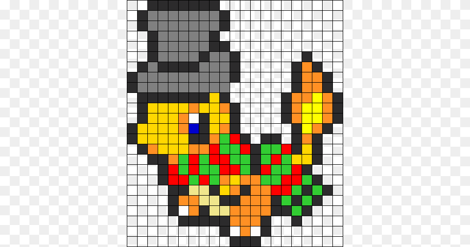 Xmas Charmander Perler Bead Pattern Bead Sprite Mega Charizard 8 Bits, Chess, Game Png Image