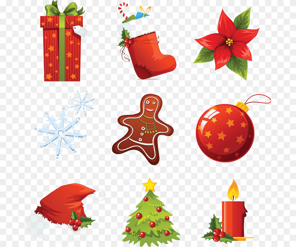 Xmas Elements Download Vector Clipart, Christmas, Christmas Decorations, Festival, Candle Png Image