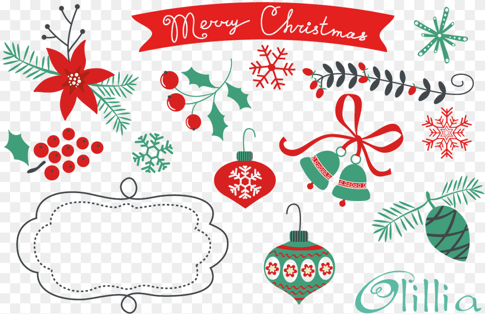 Xmas Elements Photo Christmas Elements Vector Pattern, Embroidery, Accessories Free Png