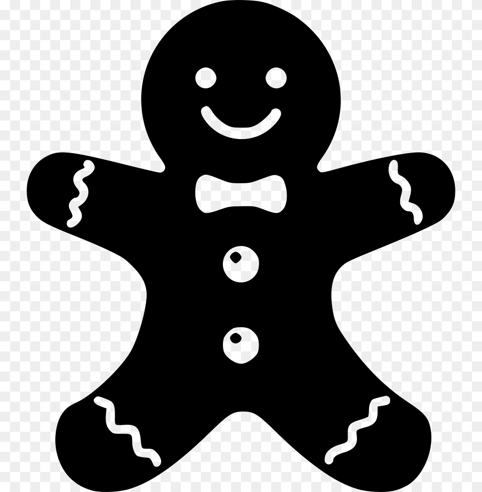 Xmas Ginger Bread Gift Cookie Christmas Gingerbread Man Silhouette, Food, Sweets, Animal, Bear Png