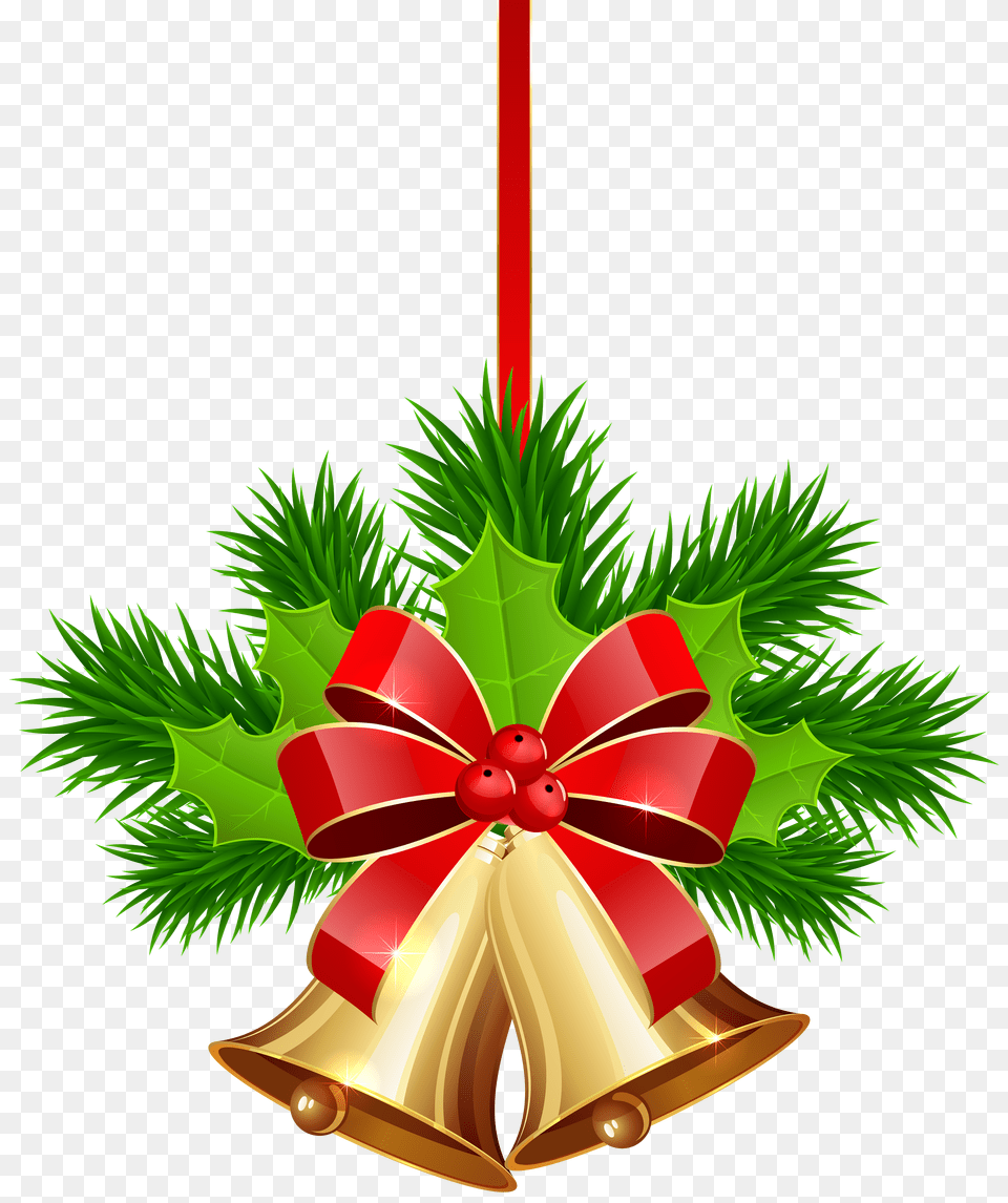 Xmas Golden Bells Clip Art Free Png