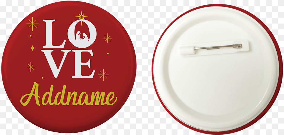 Xmas Love Nativity Scene Red Button Badge With Back Circle, Food, Meal, Plate, Dish Free Transparent Png
