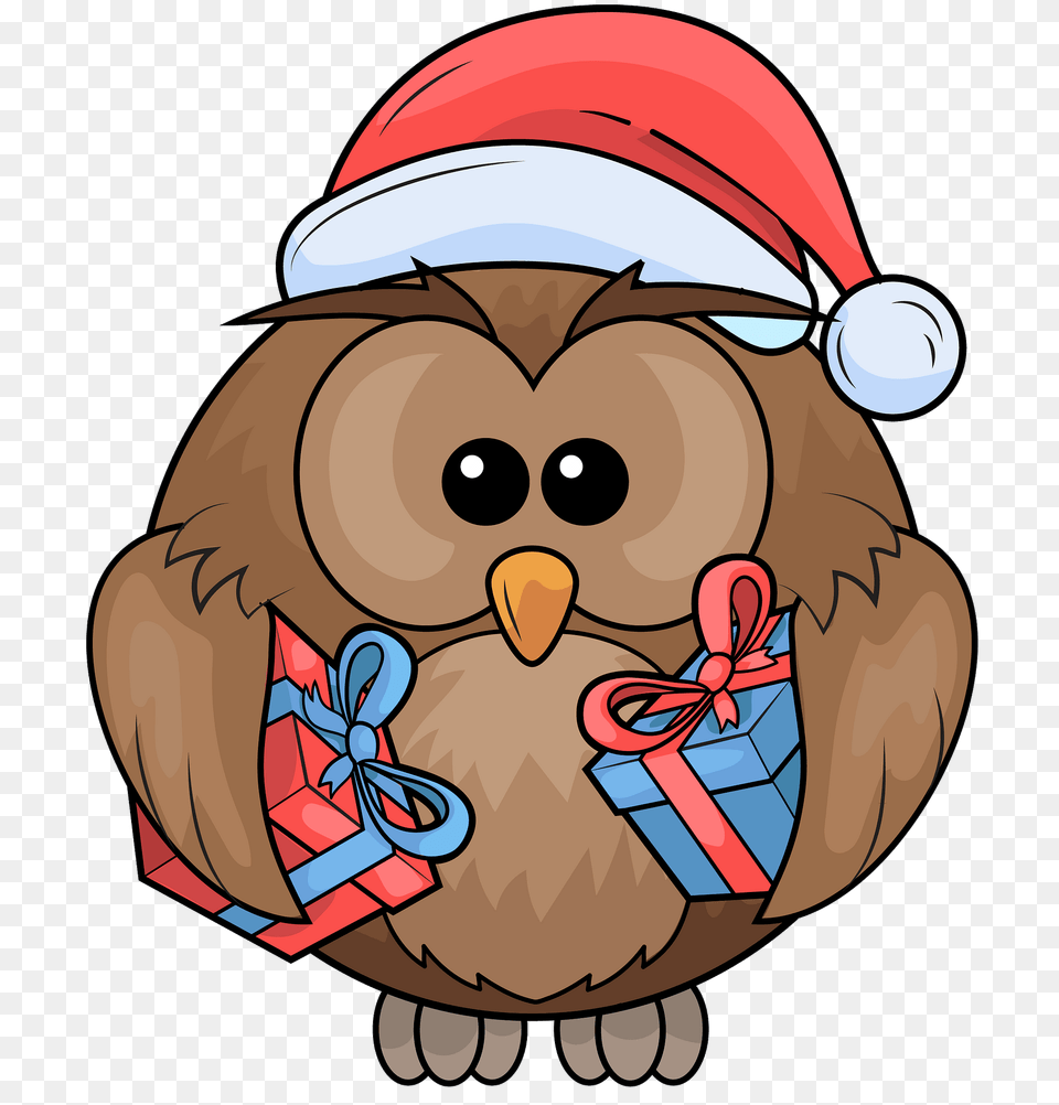 Xmas Owl With Presents Clipart, Animal, Rodent, Mammal, Nature Free Png Download