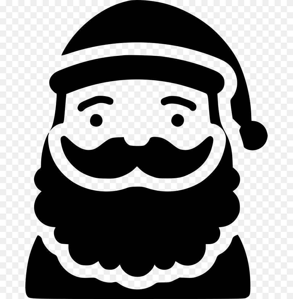 Xmas Santa Claus Present Icon, Stencil, Baby, Person, Head Png Image