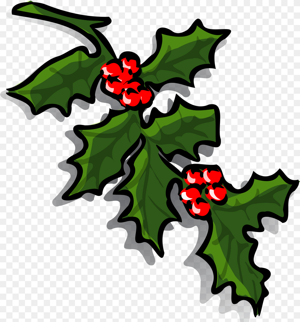 Xmas Stuff For Christmas Bells And Holly Clipart Holly Sprigs Clip Art, Leaf, Plant, Flower, Food Png Image