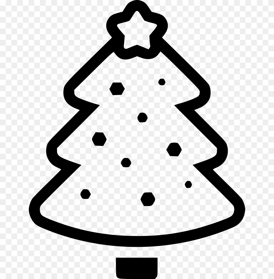 Xmas Tree Decoration Winter Christmas Tree, Stencil, Nature, Outdoors, Snow Png